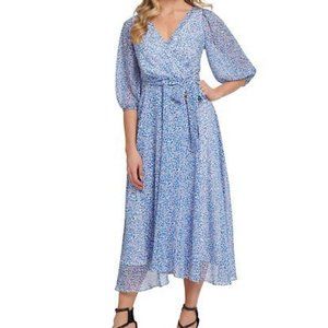 Blue Leopard Midi Dress From DKNY